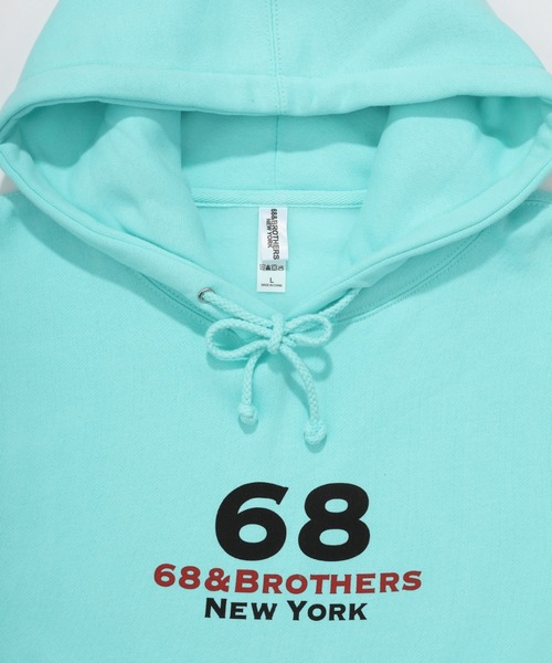 68&brothers(シックスティエイトアンドブラザーズ)の「68&BROTHERS シックスティーエイトアンドブラザーズ / "1st Logo" Hooded Sweat(パーカー・メンズ・グレー/アクア・LARGE/X-LARGE/MEDIUM)」の7枚目の写真