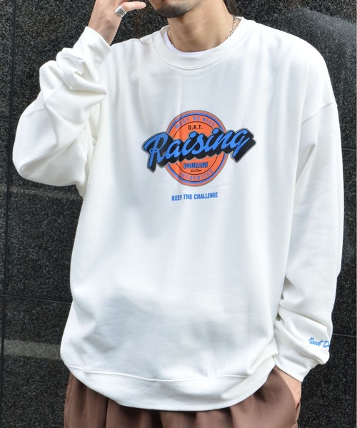 MODISH GAZE(モディシュガゼ)の「【MODISH GAZE】Risingプリントトレーナー(CP)(スウェット・メンズ・オフホワイト/グリーン・M/L)」の11枚目の写真