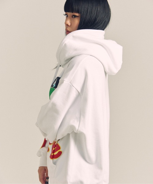 GALLIS ADDICTION（ガリスアディクション）の「GA 裏毛-POP MOTIF HOODIE（パーカー・メンズ・ブラック/ホワイト・M/L）」の22枚目の写真
