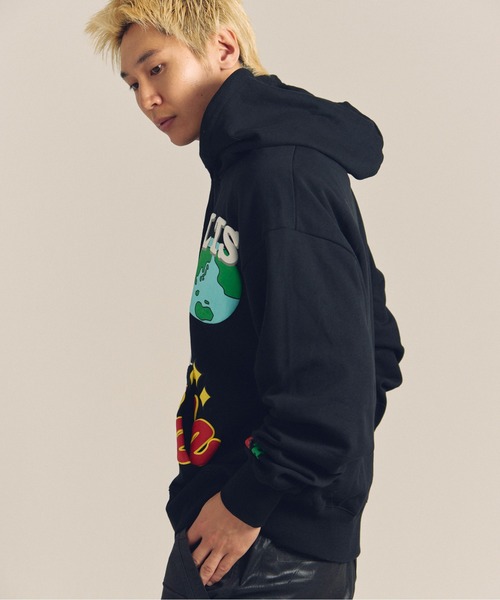 GALLIS ADDICTION（ガリスアディクション）の「GA 裏毛-POP MOTIF HOODIE（パーカー・メンズ・ブラック/ホワイト・M/L）」の4枚目の写真