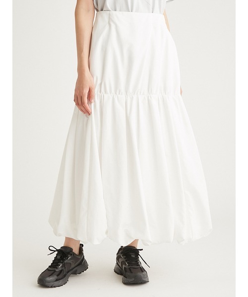 emmi（エミ）の「eco 撥水ティアードボリュームスカート（スカート・レディース・ネイビー/ライトブルー/ホワイト・0/1）」の4枚目の写真