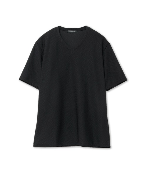 TORNADO MART（トルネードマート）の「TORNADO MART∴バイヤスアローVネック半袖カットソー（Tシャツ/カットソー・メンズ・ホワイト/ブラック・M/XXL/LL/L）」の10枚目の写真