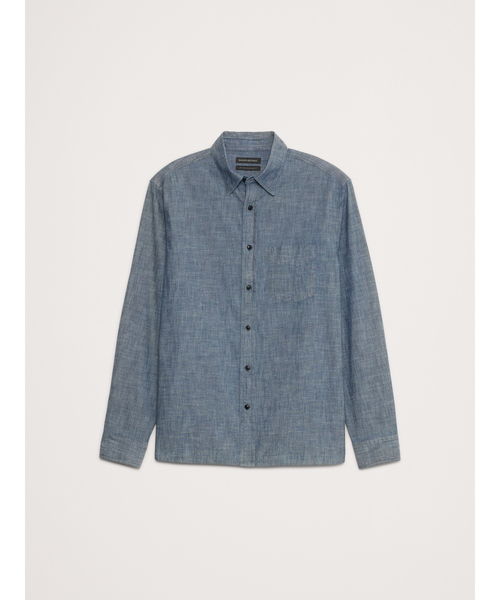 Banana Republic(バナナリパブリック)の「Albie シャンブレーシャツ(シャツ/ブラウス・メンズ・ブルー/ライトブルー・M/S/XL/L)」の7枚目の写真