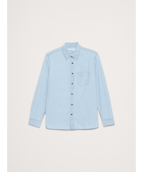 Banana Republic(バナナリパブリック)の「Albie シャンブレーシャツ(シャツ/ブラウス・メンズ・ブルー/ライトブルー・M/S/XL/L)」の8枚目の写真