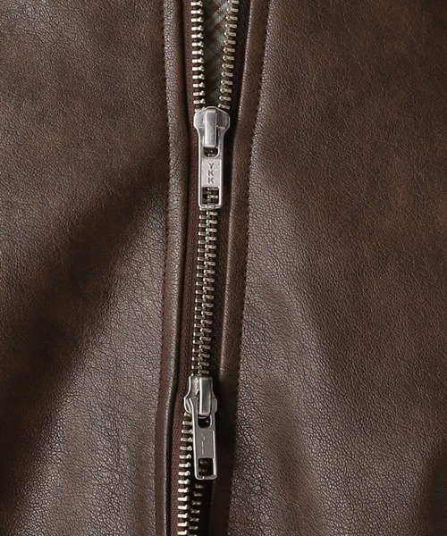 FOREVER 21（フォーエバー トゥエンティーワン）の「【2025SS】フェイクレザーMA－1（MA-1・レディース・ブラウン/ブラック・FREE）」の22枚目の写真