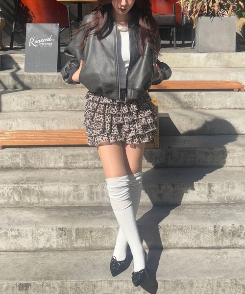 FOREVER 21（フォーエバー トゥエンティーワン）の「【2025SS】フェイクレザーMA－1（MA-1・レディース・ブラウン/ブラック・FREE）」の8枚目の写真