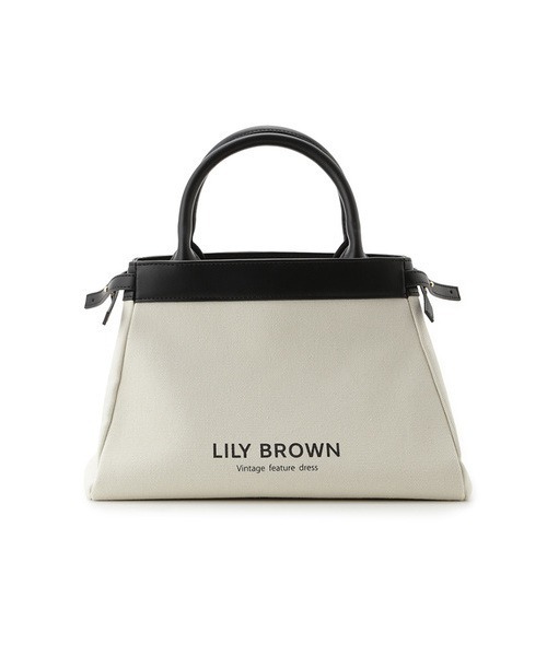 LILY BROWN(リリーブラウン)の「バリエーションロゴキャンバスバッグ(ショルダーバッグ・レディース・ホワイト/キャメル/ブラック・FREE)」の3枚目の写真