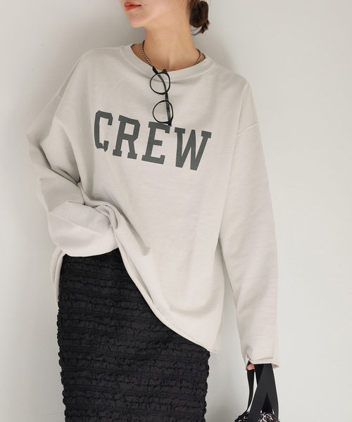 JOURNAL STANDARD relume(ジャーナルスタンダード レリューム)の「【HOLIDAYS COMFORT】USAコットンインレイウラケプルオーバー(Tシャツ/カットソー・レディース・ブラック系その他/グレー/レッド/サックスブルー・FREE)」の3枚目の写真