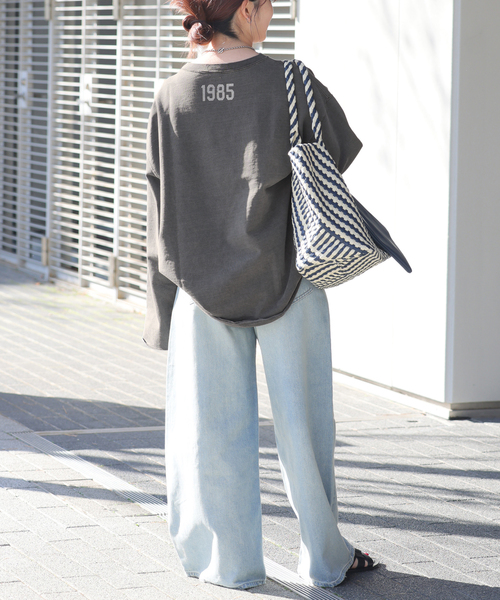 JOURNAL STANDARD relume(ジャーナルスタンダード レリューム)の「【HOLIDAYS COMFORT】USAコットンインレイウラケプルオーバー(Tシャツ/カットソー・レディース・ブラック系その他/グレー/レッド/サックスブルー・FREE)」の8枚目の写真