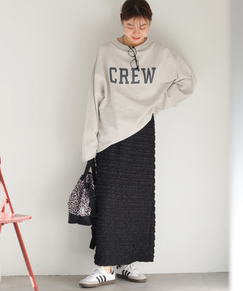 JOURNAL STANDARD relume(ジャーナルスタンダード レリューム)の「【HOLIDAYS COMFORT】USAコットンインレイウラケプルオーバー(Tシャツ/カットソー・レディース・ブラック系その他/グレー/レッド/サックスブルー・FREE)」の13枚目の写真