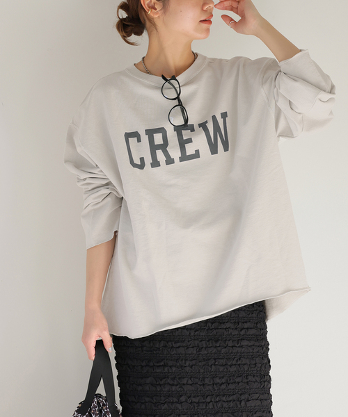 JOURNAL STANDARD relume(ジャーナルスタンダード レリューム)の「【HOLIDAYS COMFORT】USAコットンインレイウラケプルオーバー(Tシャツ/カットソー・レディース・ブラック系その他/グレー/レッド/サックスブルー・FREE)」の16枚目の写真