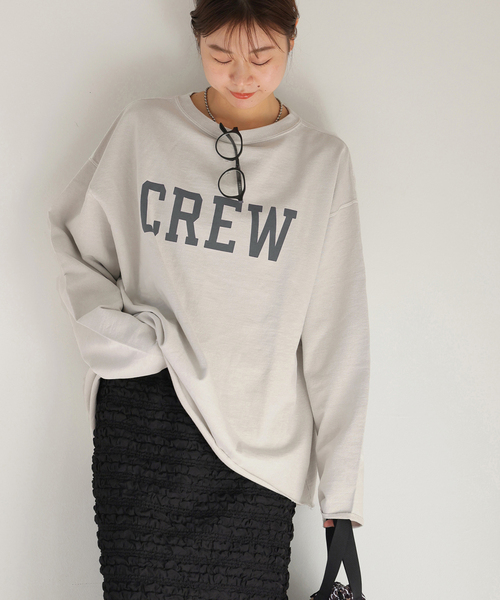 JOURNAL STANDARD relume(ジャーナルスタンダード レリューム)の「【HOLIDAYS COMFORT】USAコットンインレイウラケプルオーバー(Tシャツ/カットソー・レディース・ブラック系その他/グレー/レッド/サックスブルー・FREE)」の17枚目の写真
