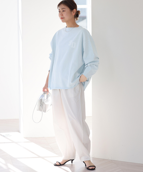JOURNAL STANDARD relume(ジャーナルスタンダード レリューム)の「【HOLIDAYS COMFORT】USAコットンインレイウラケプルオーバー(Tシャツ/カットソー・レディース・ブラック系その他/グレー/レッド/サックスブルー・FREE)」の21枚目の写真
