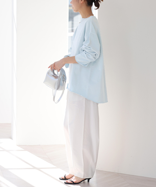 JOURNAL STANDARD relume(ジャーナルスタンダード レリューム)の「【HOLIDAYS COMFORT】USAコットンインレイウラケプルオーバー(Tシャツ/カットソー・レディース・ブラック系その他/グレー/レッド/サックスブルー・FREE)」の22枚目の写真
