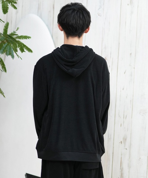 ムラサキスポーツ(ムラサキスポーツ)の「【ムラサキスポーツ限定】DEAR LAUREL/ディアローレル パイルジップパーカー 水陸両用 セットアップ対応 UVケア D25S1201(パーカー・メンズ・サーモンピンク/ベージュ/ブラック/サックスブルー・L/M)」の7枚目の写真