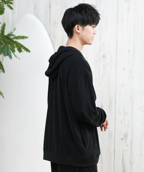 ムラサキスポーツ(ムラサキスポーツ)の「【ムラサキスポーツ限定】DEAR LAUREL/ディアローレル パイルジップパーカー 水陸両用 セットアップ対応 UVケア D25S1201(パーカー・メンズ・サーモンピンク/ベージュ/ブラック/サックスブルー・L/M)」の8枚目の写真