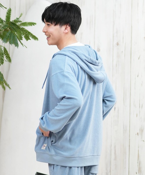 ムラサキスポーツ(ムラサキスポーツ)の「【ムラサキスポーツ限定】DEAR LAUREL/ディアローレル パイルジップパーカー 水陸両用 セットアップ対応 UVケア D25S1201(パーカー・メンズ・サーモンピンク/ベージュ/ブラック/サックスブルー・L/M)」の20枚目の写真