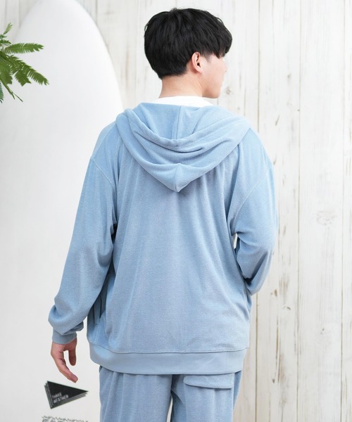 ムラサキスポーツ(ムラサキスポーツ)の「【ムラサキスポーツ限定】DEAR LAUREL/ディアローレル パイルジップパーカー 水陸両用 セットアップ対応 UVケア D25S1201(パーカー・メンズ・サーモンピンク/ベージュ/ブラック/サックスブルー・L/M)」の21枚目の写真