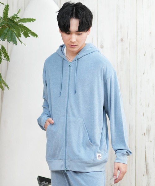 ムラサキスポーツ(ムラサキスポーツ)の「【ムラサキスポーツ限定】DEAR LAUREL/ディアローレル パイルジップパーカー 水陸両用 セットアップ対応 UVケア D25S1201(パーカー・メンズ・サーモンピンク/ベージュ/ブラック/サックスブルー・L/M)」の19枚目の写真