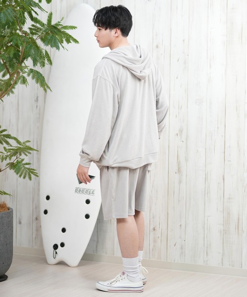 ムラサキスポーツ(ムラサキスポーツ)の「【ムラサキスポーツ限定】DEAR LAUREL/ディアローレル パイルジップパーカー 水陸両用 セットアップ対応 UVケア D25S1201(パーカー・メンズ・サーモンピンク/ベージュ/ブラック/サックスブルー・L/M)」の17枚目の写真