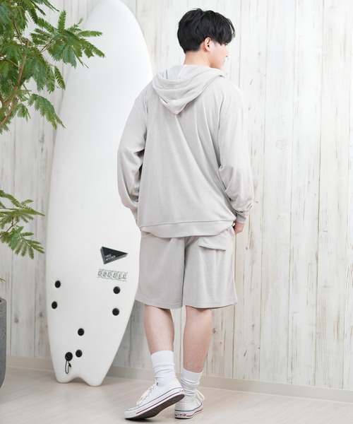 ムラサキスポーツ(ムラサキスポーツ)の「【ムラサキスポーツ限定】DEAR LAUREL/ディアローレル パイルジップパーカー 水陸両用 セットアップ対応 UVケア D25S1201(パーカー・メンズ・サーモンピンク/ベージュ/ブラック/サックスブルー・L/M)」の18枚目の写真