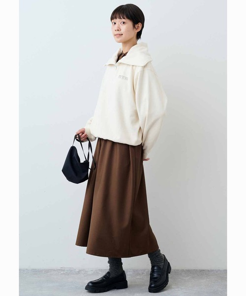 THREE FIFTY STANDARD(スリーフィフティースタンダード)の「THREE FIFTY STANDARD セーラー風のハーフジップスウェット(スウェット・レディース・アイボリー/チャコールグレー・L/M/LL/3L)」の22枚目の写真