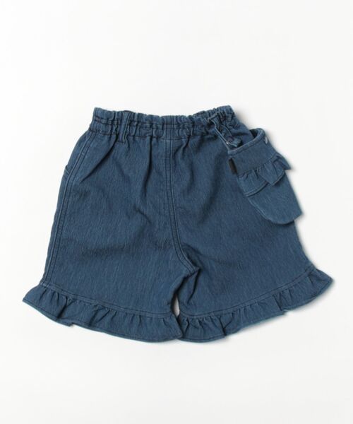 KP（ケーピー）の「メッシュデニム別ベルト移動ポケット付きショートP(100～130)（その他パンツ・キッズ・ブルー/ネイビー・100cm/110cm/120cm/130cm）」の3枚目の写真