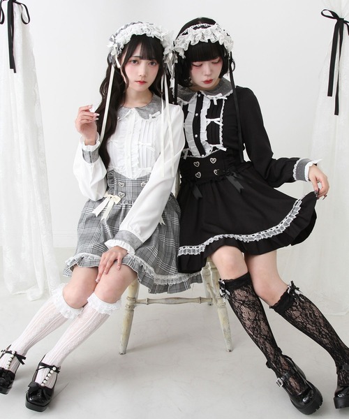 DearMyLove(ディアマイラブ)の「キラキラビジュレースリボンブラウス(シャツ/ブラウス・レディース・ブルーグレー/ホワイト×ピンク/ホワイト×グレー/ホワイト/ブラック×ホワイト・MEDIUM/LARGE/LL/3L)」の15枚目の写真