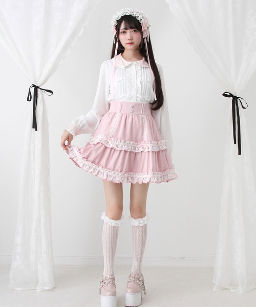 DearMyLove(ディアマイラブ)の「キラキラビジュレースリボンブラウス(シャツ/ブラウス・レディース・ブルーグレー/ホワイト×ピンク/ホワイト×グレー/ホワイト/ブラック×ホワイト・MEDIUM/LARGE/LL/3L)」の19枚目の写真
