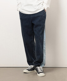 Purple&Yellow | ストレッチデニム配色切り替えパンツ(デニムパンツ)