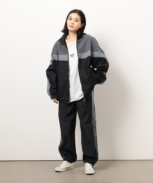 Purple&Yellow（パープルアンドイエロー）の「ストレッチデニム配色切り替えパンツ（デニムパンツ・メンズ・ケミカルウォッシュ/ブラック・X-SMALL/SMALL/MEDIUM/LARGE）」の8枚目の写真