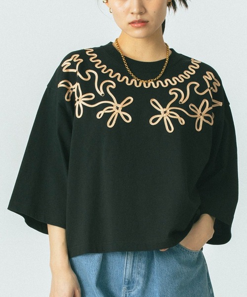 tシャツ (mag.by c)EMBROIDERY H/S TEE レディース セール】(mag.by c)EMBROIDERY H/S TEE（Tシャツ/カットソー