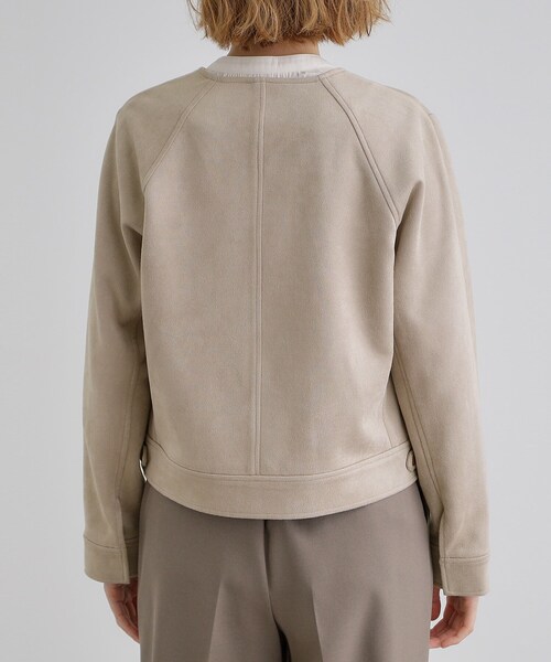 grove（グローブ）の「スエードライクノーカラージャケット（ブルゾン・レディース・アイボリー/ライトベージュ/ネイビー・02/03/01/04/05）」の19枚目の写真