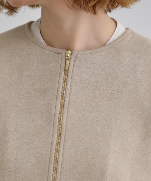 grove（グローブ）の「スエードライクノーカラージャケット（ブルゾン・レディース・アイボリー/ライトベージュ/ネイビー・02/03/01/04/05）」の20枚目の写真