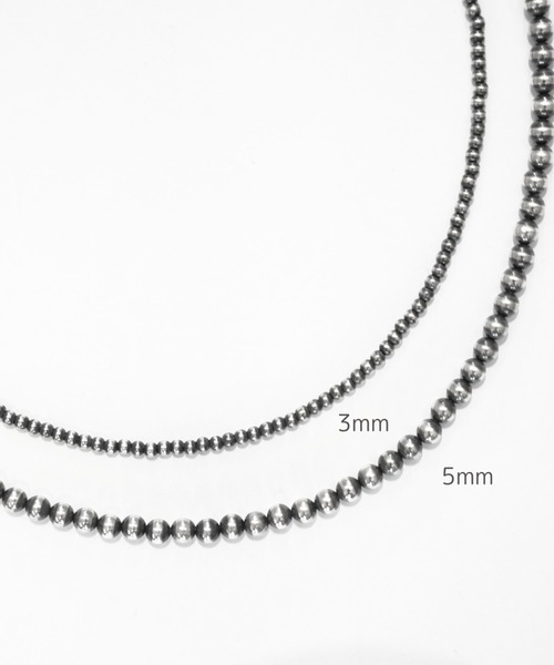 ERICKA NICOLAS BEGAY(エリッカ ニコラス ビゲイ)の「【ERICKA NICOLAS BEGAY】 NAVAJO PEARL NECKLACE / 5-60(ネックレス・メンズ・シルバー系2/シルバー系1・60)」の4枚目の写真