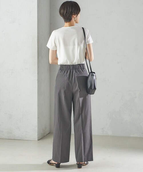 SHIPS(シップス)の「〈手洗い可能〉SORONA(R) クルーネック TEE(Tシャツ/カットソー・レディース・ブラック/オフホワイト/ライトグレー・ONE SIZE)」の9枚目の写真