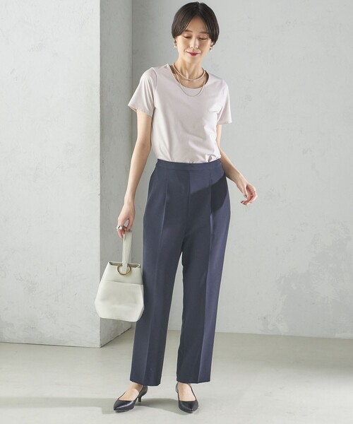 SHIPS(シップス)の「〈手洗い可能〉SORONA(R) クルーネック TEE(Tシャツ/カットソー・レディース・ブラック/オフホワイト/ライトグレー・ONE SIZE)」の19枚目の写真