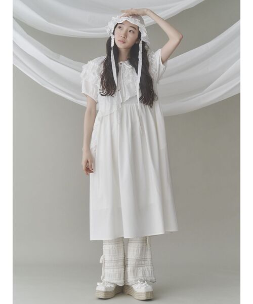 日本未入荷! 半袖 フリルワンピース Loly ☆ CAROLL 袖フリルワンピース