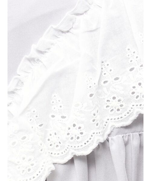 merry jenny（メリージェニー）の「フリルコットンワンピース（ワンピース・レディース・ライトブルー/オフホワイト/ラベンダー・FREE）」の4枚目の写真