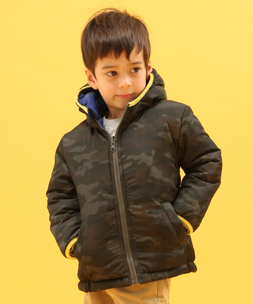 GLOBAL WORK（グローバルワーク）の「撥水機能【キッズ】リバーシブルナカワタジャケット/567629（ナイロンジャケット・キッズ・ピンク/ブルー/グリーン/ライトイエロー・X-LARGE/LARGE/MEDIUM/SMALL）」の3枚目の写真