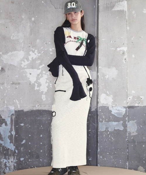 Kijun/キジュン Velour Long Skirt スカート