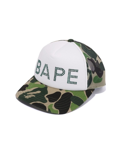 A BATHING APE(アベイシングエイプ)の「ABC CAMO CRYSTAL STONE MESH CAP(キャップ・レディース・グリーン/ピンク/ブルー・FREE)」の2枚目の写真