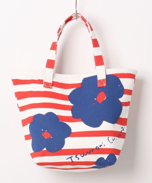 tsumori chisato CARRY(ツモリチサトキャリー)の「ハンドバッグ ツモリチサト フラワーボーダー(ハンドバッグ・レディース・ブラック/グリーン/レッド・FREE)」の2枚目の写真