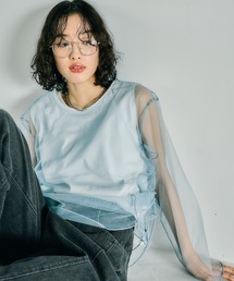 LEPSIM | チュールレイヤーギャザープルオーバー　311928(Tシャツ/カットソー)