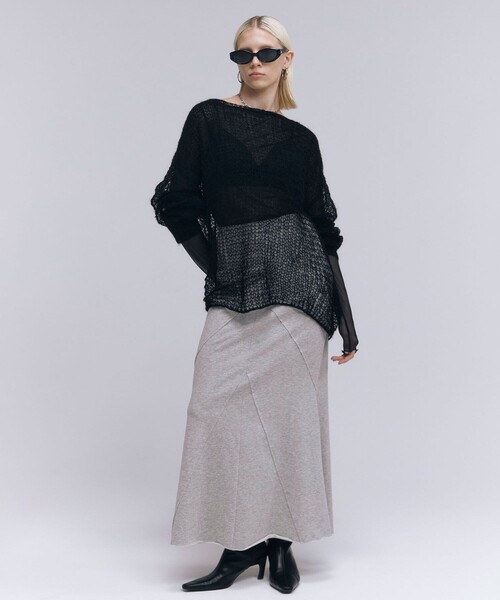 スカート josemoon JOSEMOON/ジョゼムーン】PIGMENT SWEAT SKIRT/スウェット