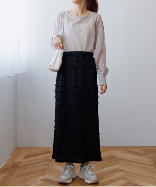 flower（フラワー）の「タイニーフリルスカート2（スカート・レディース・ブラック/アイボリー・FREE）」の22枚目の写真