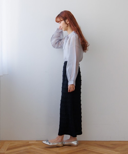 flower（フラワー）の「タイニーフリルスカート2（スカート・レディース・ブラック/アイボリー・FREE）」の20枚目の写真