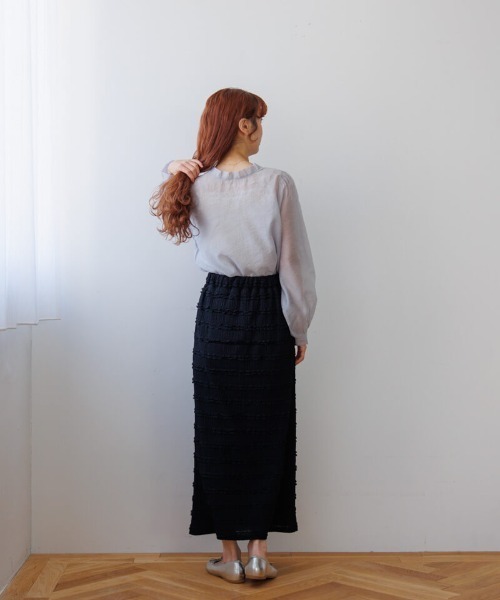 flower（フラワー）の「タイニーフリルスカート2（スカート・レディース・ブラック/アイボリー・FREE）」の21枚目の写真