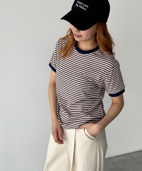 tシャツ El mar　ボーダーリンガーTシャツ レディース CANAL JEAN tシャツ El mar ボーダーリンガーTシャツ レディース