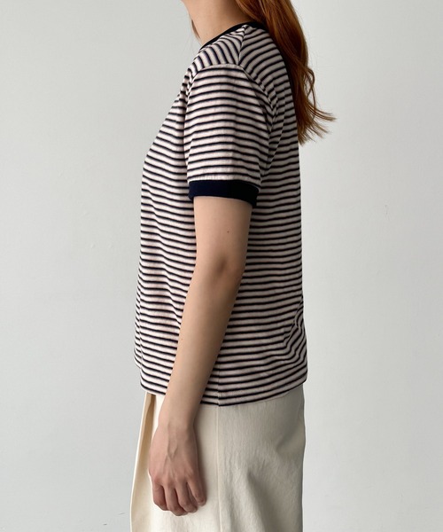 tシャツ El mar　ボーダーリンガーTシャツ レディース CANAL JEAN tシャツ El mar ボーダーリンガーTシャツ レディース